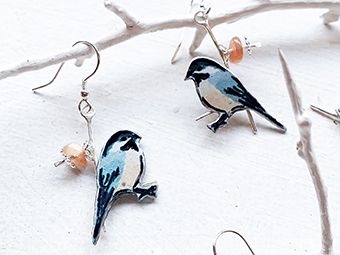 Blackcap earrings